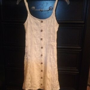 Elegant Cream Button-Down Dress